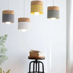 Nordic Macaron Wood & Iron Pendant Light