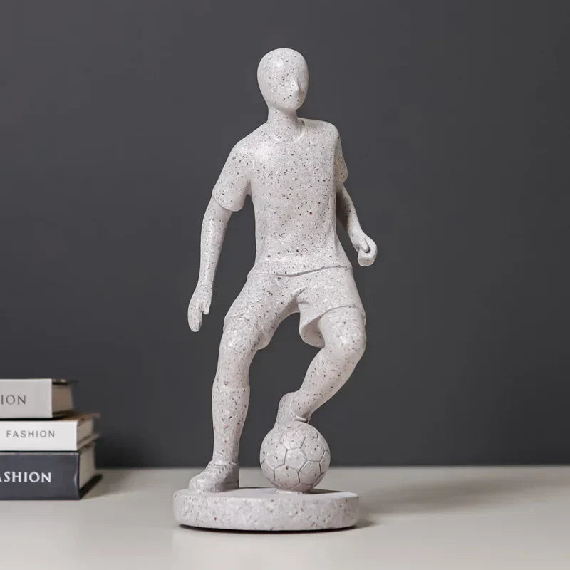 DecorBites™ Abstract Sports Player Sculpture Set Grey/White Figurines Home Decor