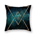 DecorBites™ Geometric Leaf Flower Pillowcase Teal Blue Sofa Car Home Decor Throw Cover