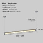 Retro Linear Glass Pendant Light In Polished Chrome