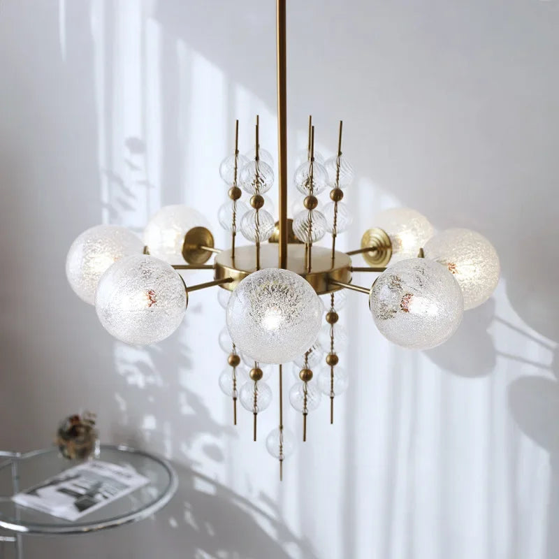 DecorBites™ Glass Ball LED Pendant Light: Modern Chandelier for Living Room Kitchen Island