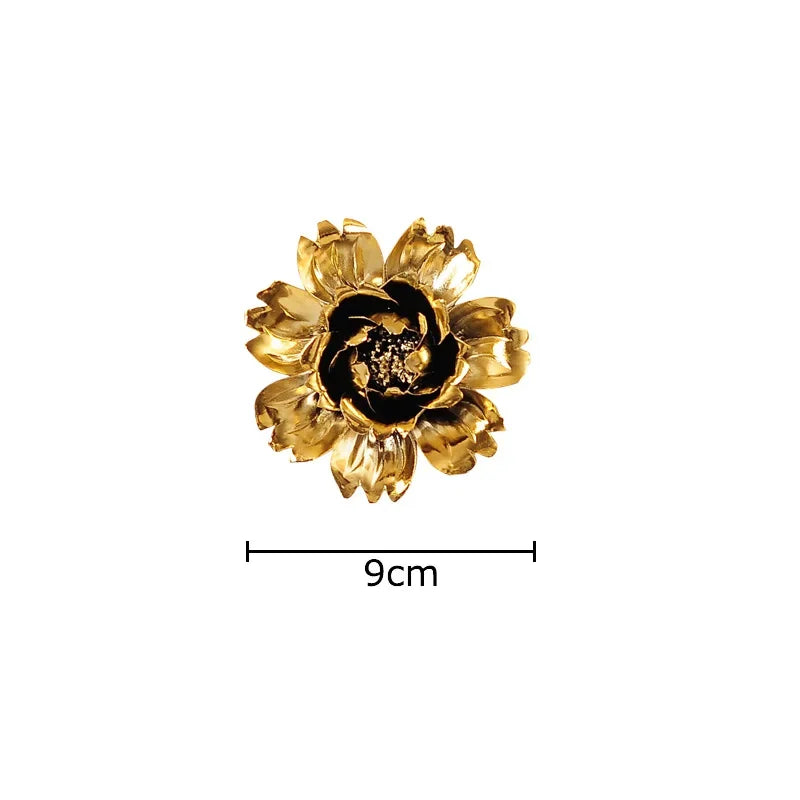 DecorBites™ Elegant Porcelain Peony Flower Wall Ornaments