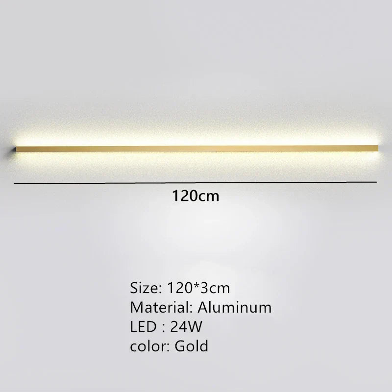 DecorBites™ LED Wall Lights Dimming Switch Black Gold White Metal Sconces Bedroom Aisle Lamp