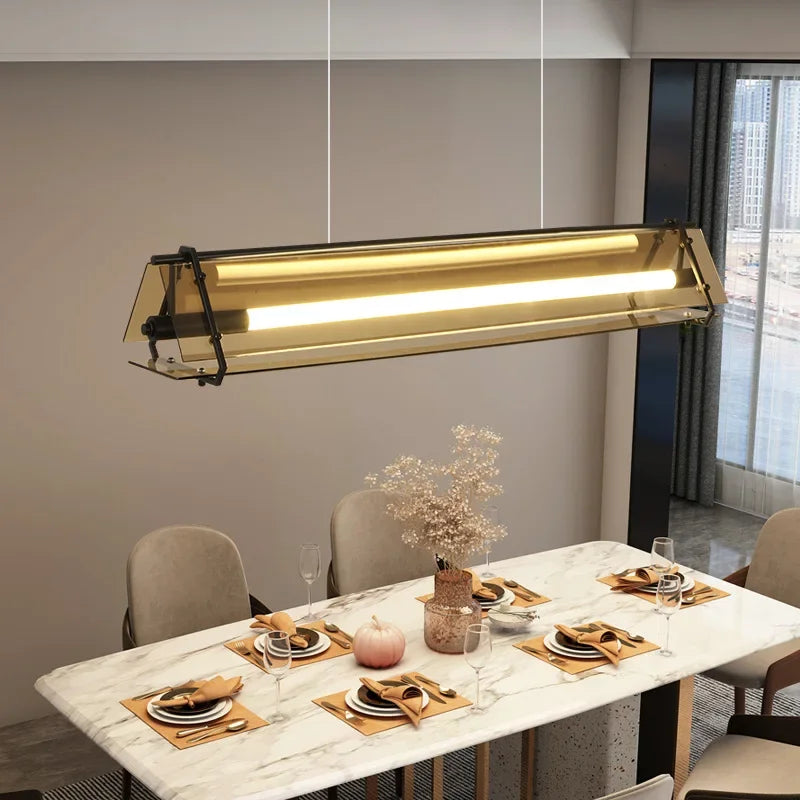 DecorBites™ Amber LED Pendant Lamp Modern Glass Dining Table Kitchen Fixture