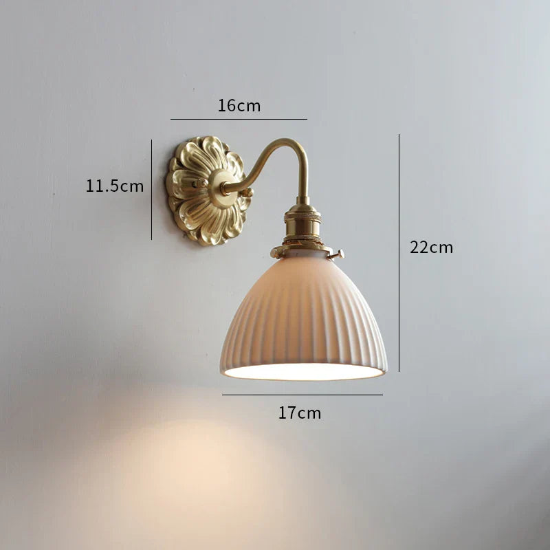 DecorBites™ Frosted Glass LED Wall Light Switch Socket Copper Lampara Pared