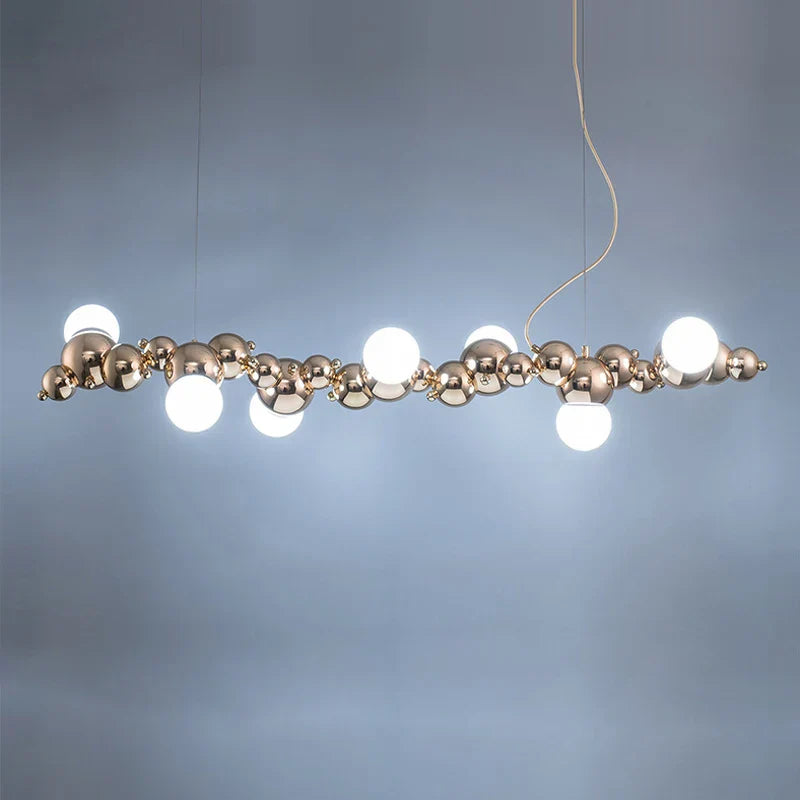 DecorBites™ Dimmable LED Hanging Pendant Light for Living Room - Gold Silver Luminaire