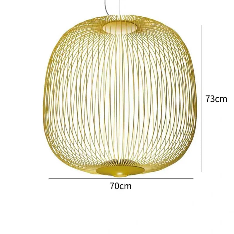 Spokes Birdcage Pendant Light in Polished Chrome