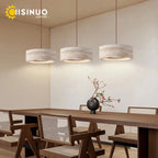 Wabi-Sabi Round Travertine Stone Pendant Light