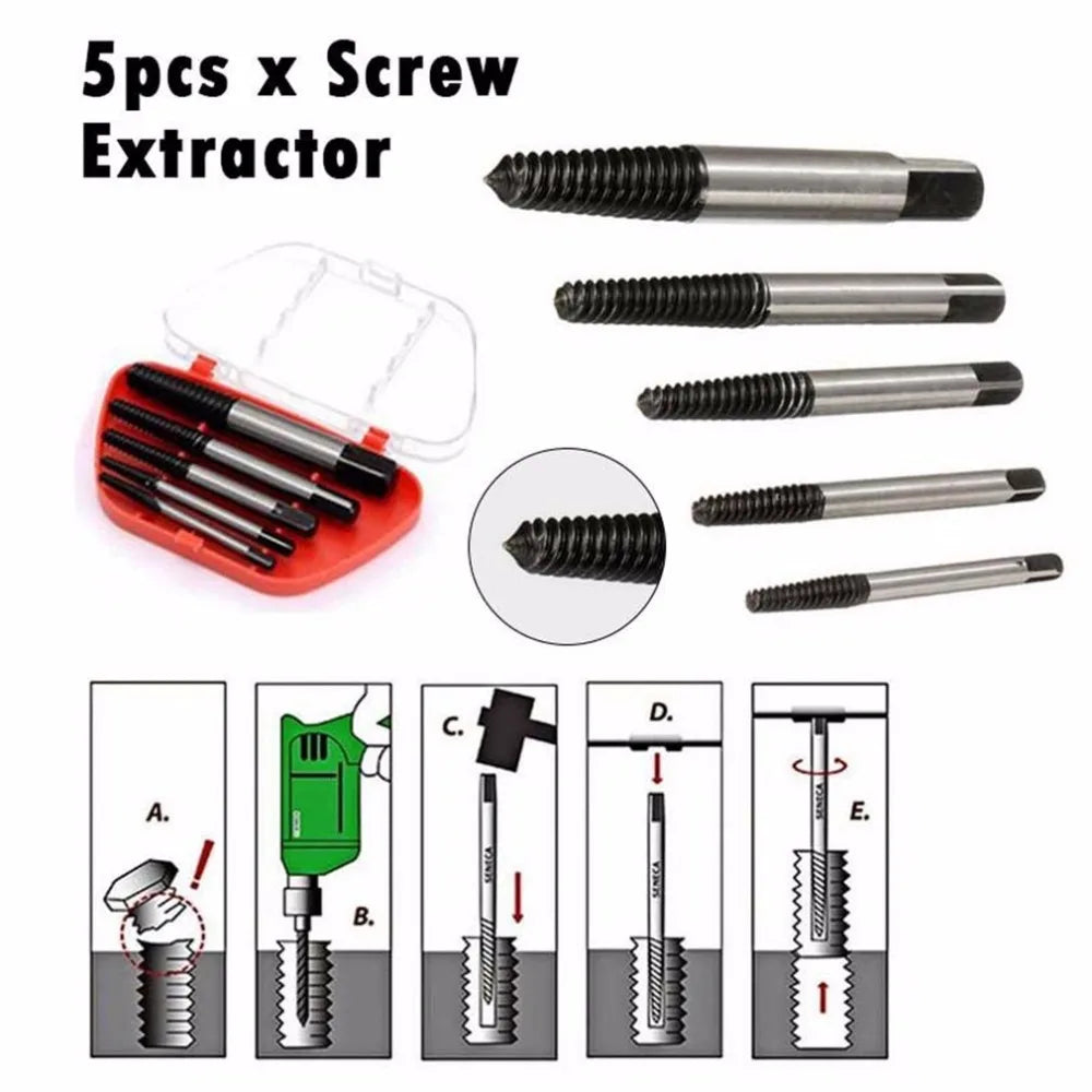 DecorBites™ Double-Sided Screw Extractor Drill Bit - Professional Alloy Steel Center Removal Tool