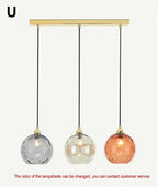 Modern Colorful Glass Pendant Light in Polished Chrome
