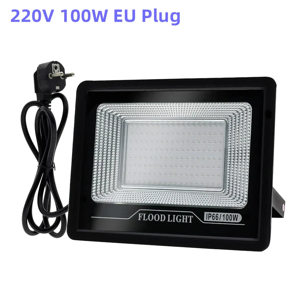 DecorBites™ 100W LED UV Black Light Flood Lamp for Party, Halloween, Xmas - 392nm