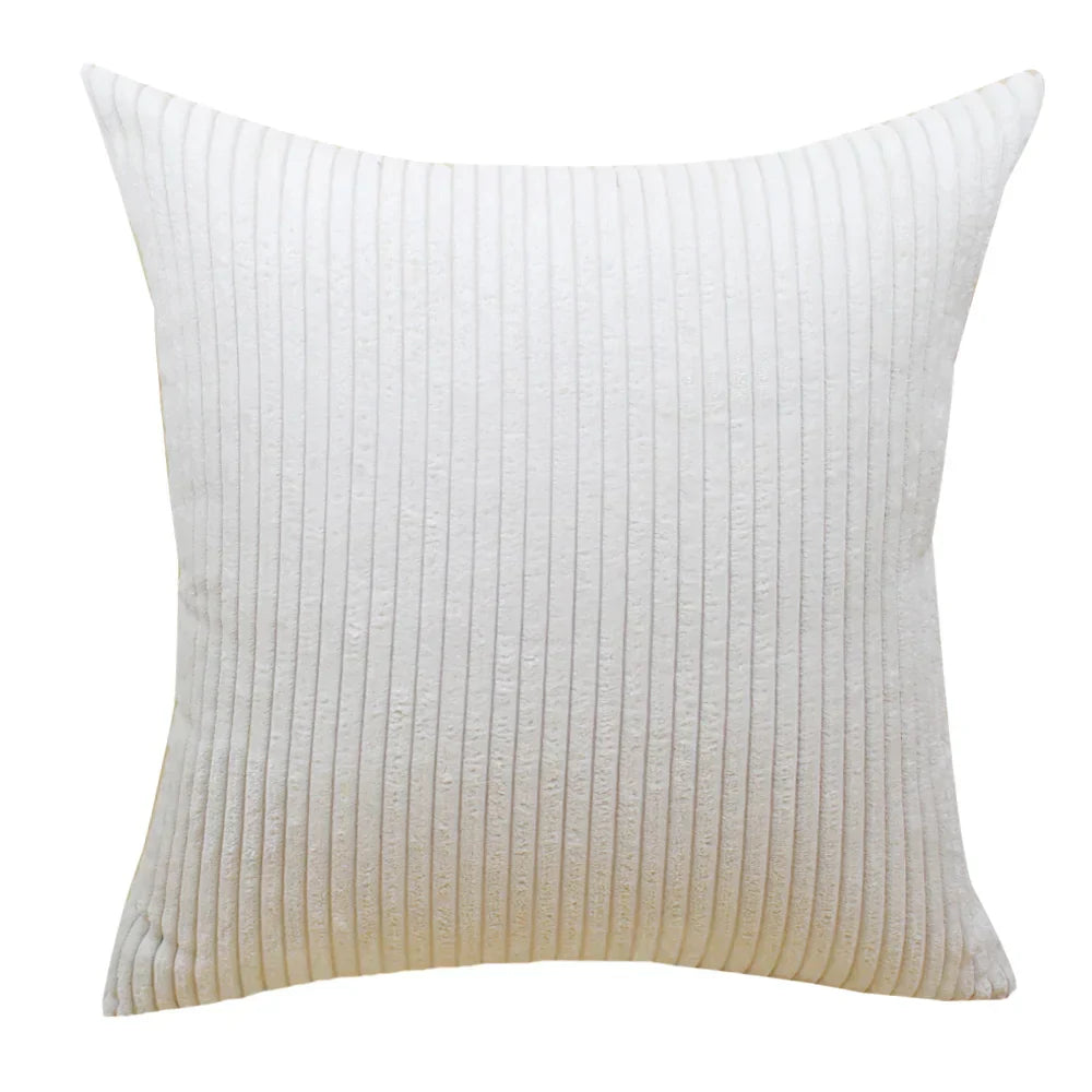 DecorBites™ Corduroy Pillow Cover: Striped Cushion for Sofa Bed - Nordic Home Decor