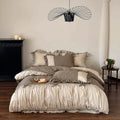 DecorBites™ French Floral Washed Cotton Bedding Set, Duvet, Sheet, Pillowcases