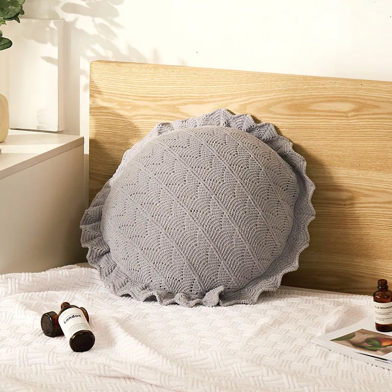 DecorBites™ 3D Flowers Pillows - White Petal Cushions for Home Decor in 50x50cm Size