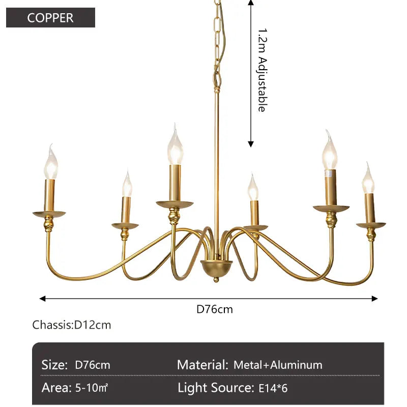Vintage Black and Gold Metal Pendant Light