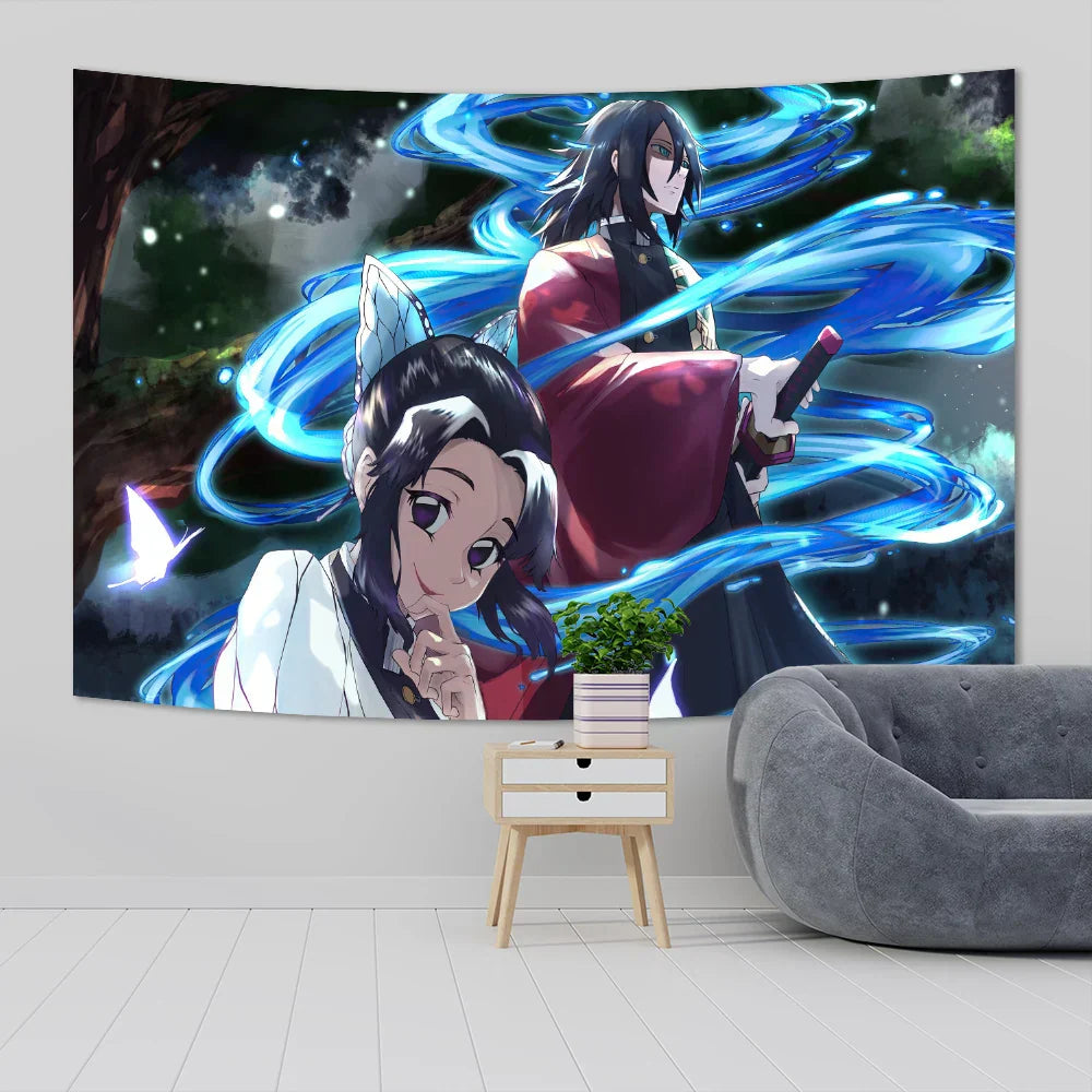 DecorBites™ Demons Slayer Anime Cloth Wall Tapestry Room Decor