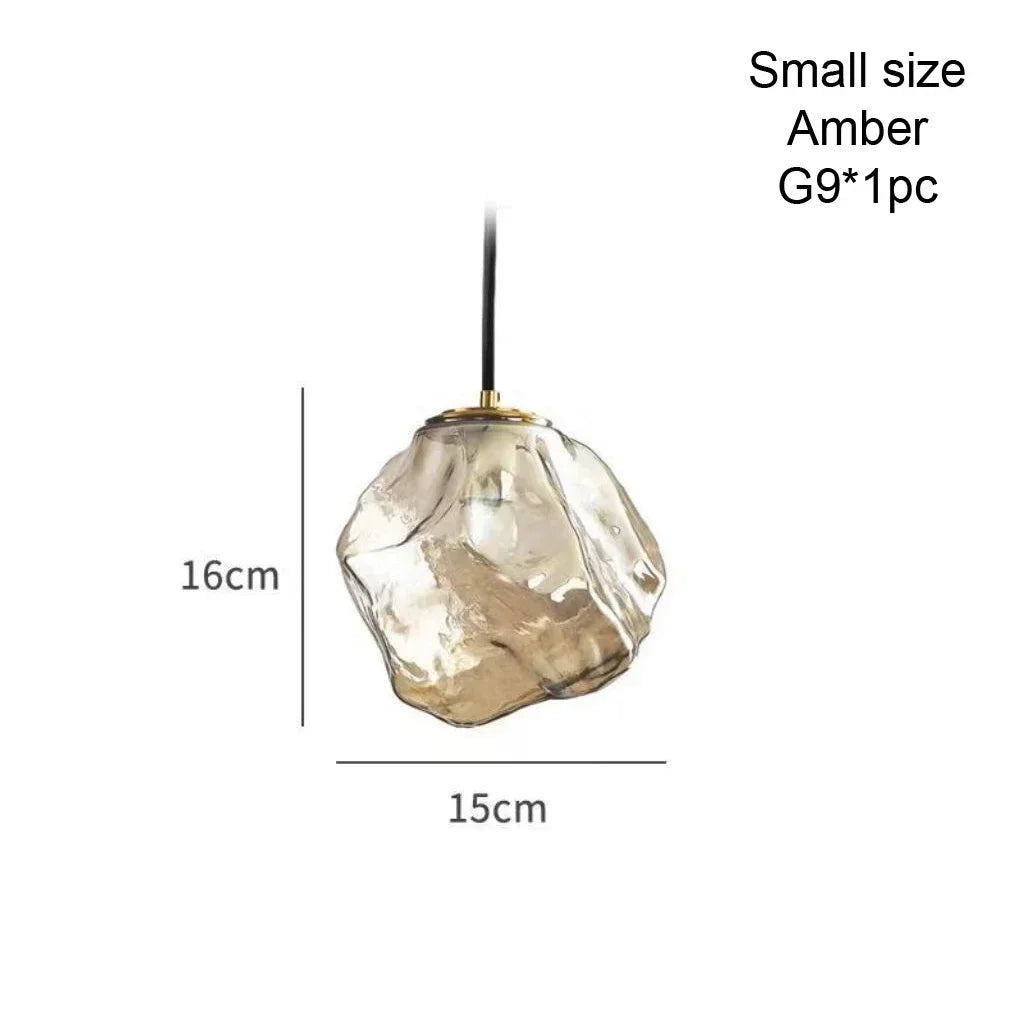 Nordic Ice Crystal Glass Pendant Light