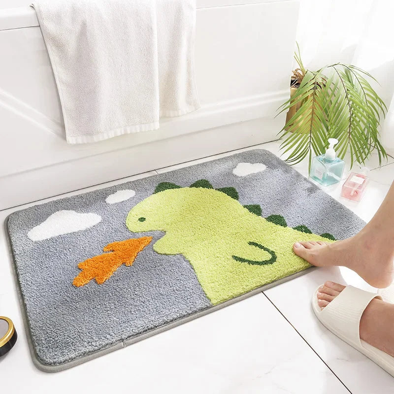 DecorBites™ Cartoon Animal Bathroom Carpet - Non-slip Absorbent Soft Bath Rug