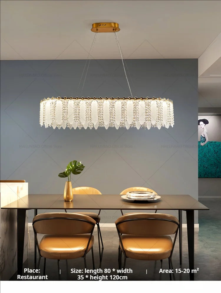 DecorBites™ French Cream Wind Crystal Chandelier 2024 - Modern & Romantic Lighting for Living, Bedroom, Dining