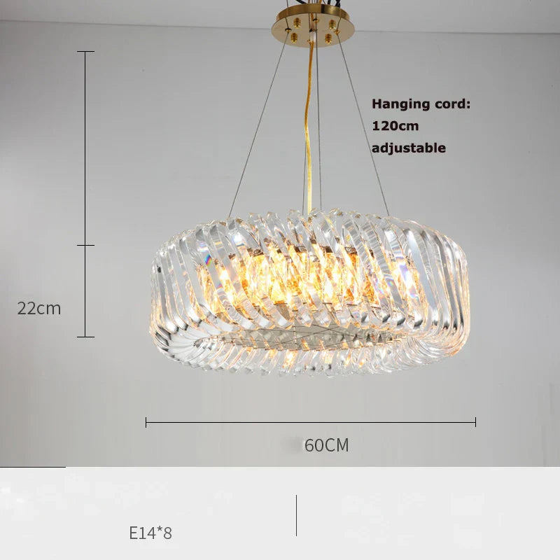 ثريا DecorBites™ الذهبية LED - صيحة جديدة لغرفة المعيشة لعام 2025
