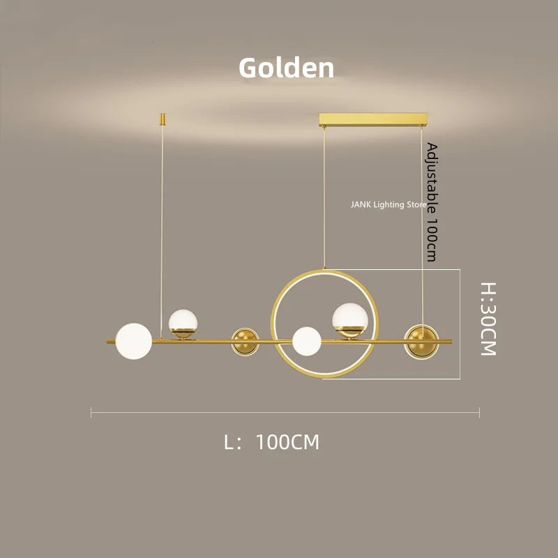 DecorBites™ مصباح معلق LED طويل: تصميم إسكندنافي بسيط لغرفة المعيشة والمطعم والبار