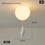 Polar Bear Resin Pendant Light for Kids Spaces