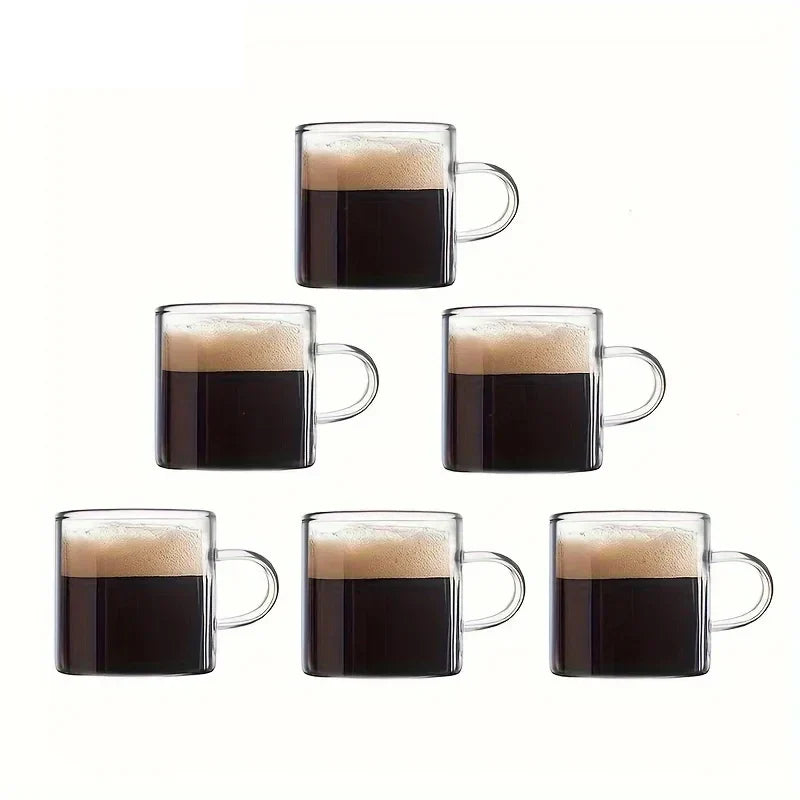 DecorBites™ 6PCS Glass Espresso Cups - 120ML 4OZ