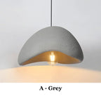 Nordic Wabi-Sabi White Or Gray Sculptural Pendant Light