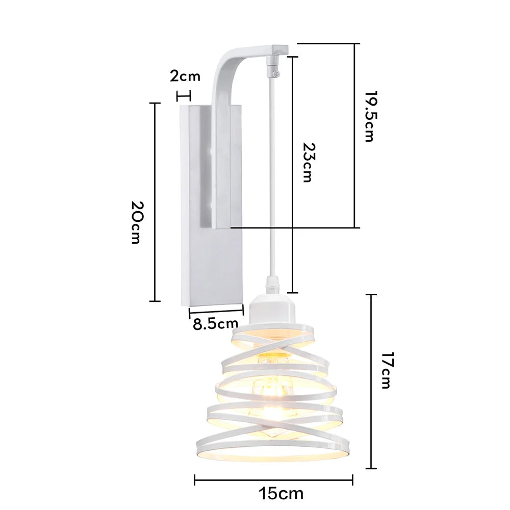 DecorBites™ Iron Wood LED Wall Lamp for Indoor Home Decoration