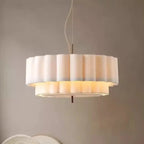 Wabi-Sabi White Fabric Pendant Light