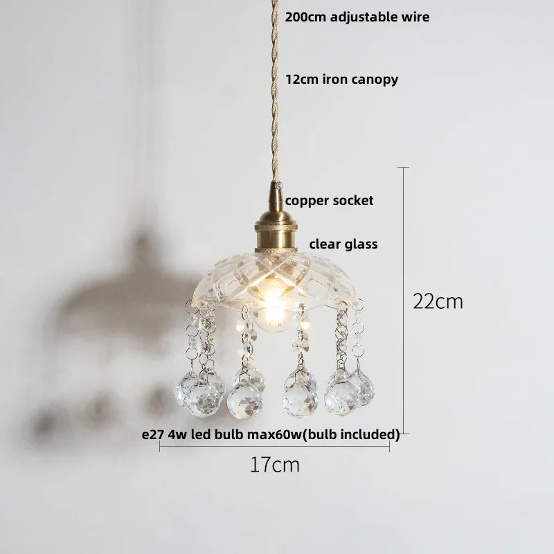DecorBites™ Clear Glass LED Pendant Lights for Home Decor and Lighting