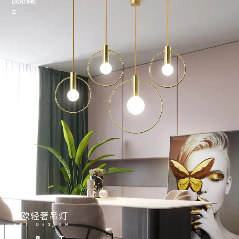 DecorBites™ Ins Wind Single Head Pendant Light - Bedroom Dinning Bar Porch Hanging Lamp