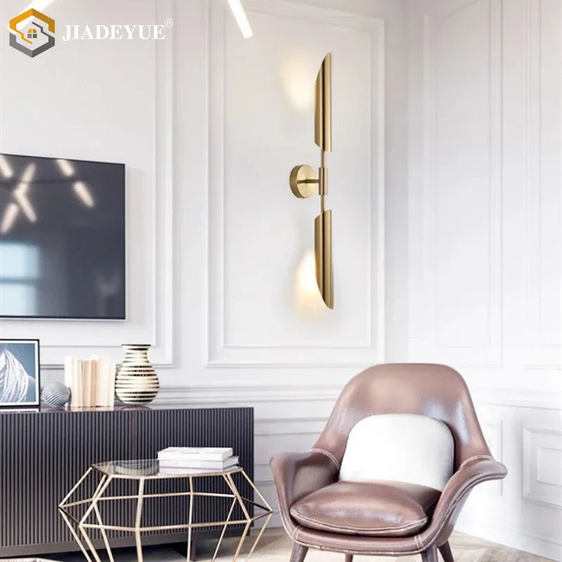 DecorBites™ Gold LED Single Head Wall Lamp for Living Room, Bedroom, and Corridor
