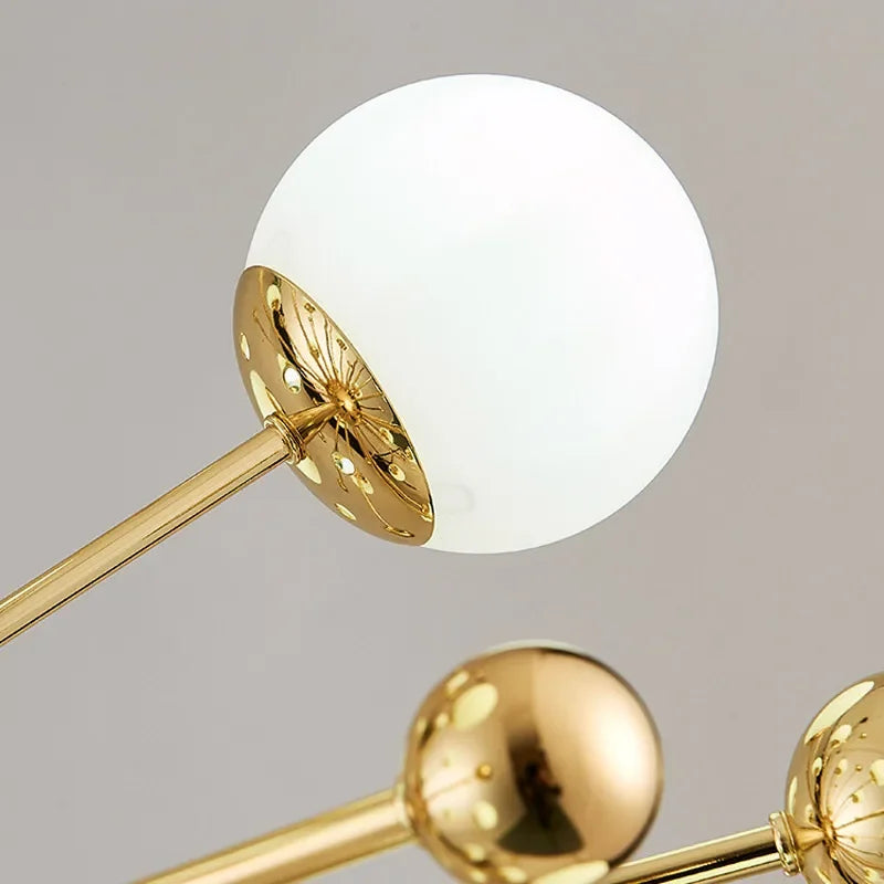 مصباح زجاجي متدلي ذهبي بتقنية LED من DecorBites™‎ للإضاءة الداخلية العصرية