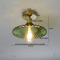 DecorBites™ مصباح سقف نحاسي زجاجي أخضر للشرفة والمطبخ LED حديث