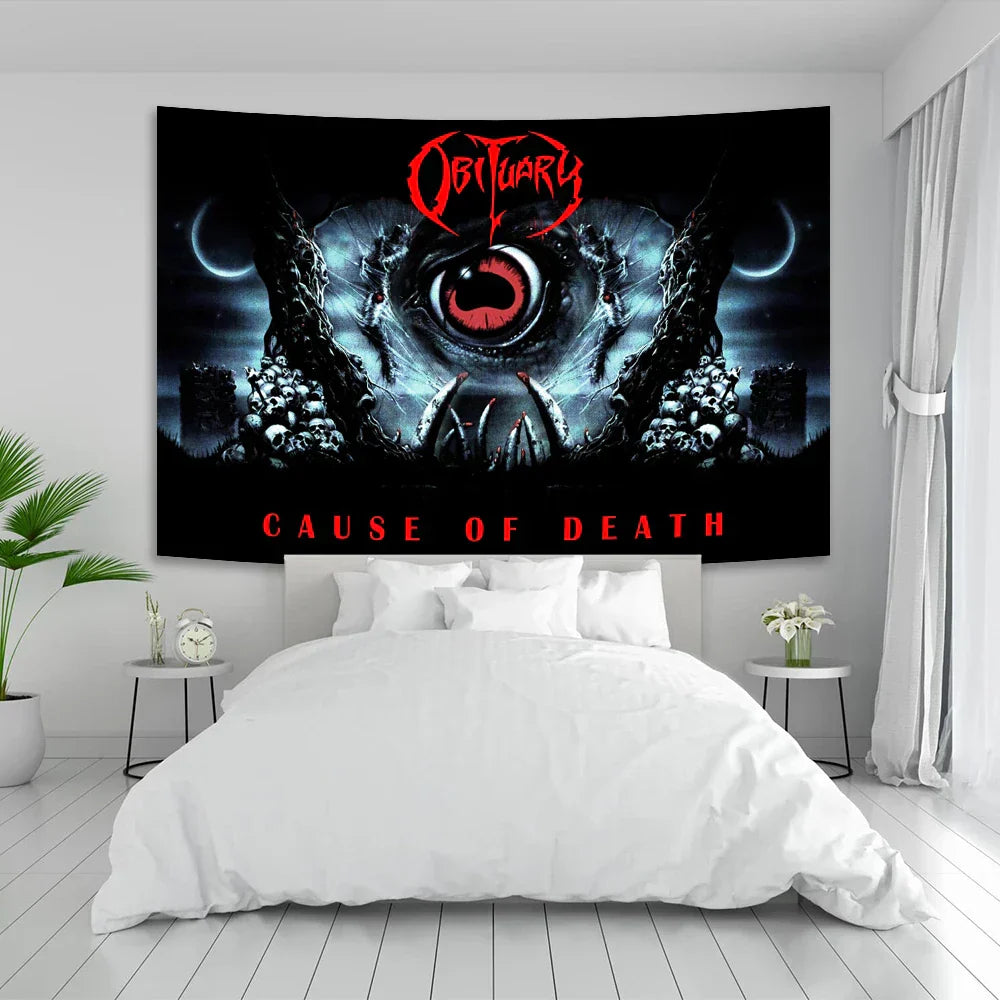 DecorBites™ Death Metal Tapestry Home Decor Poster Living Room Banner Flag