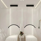 Half Moon Dimmable LED Pendant Light for Beauty Studio