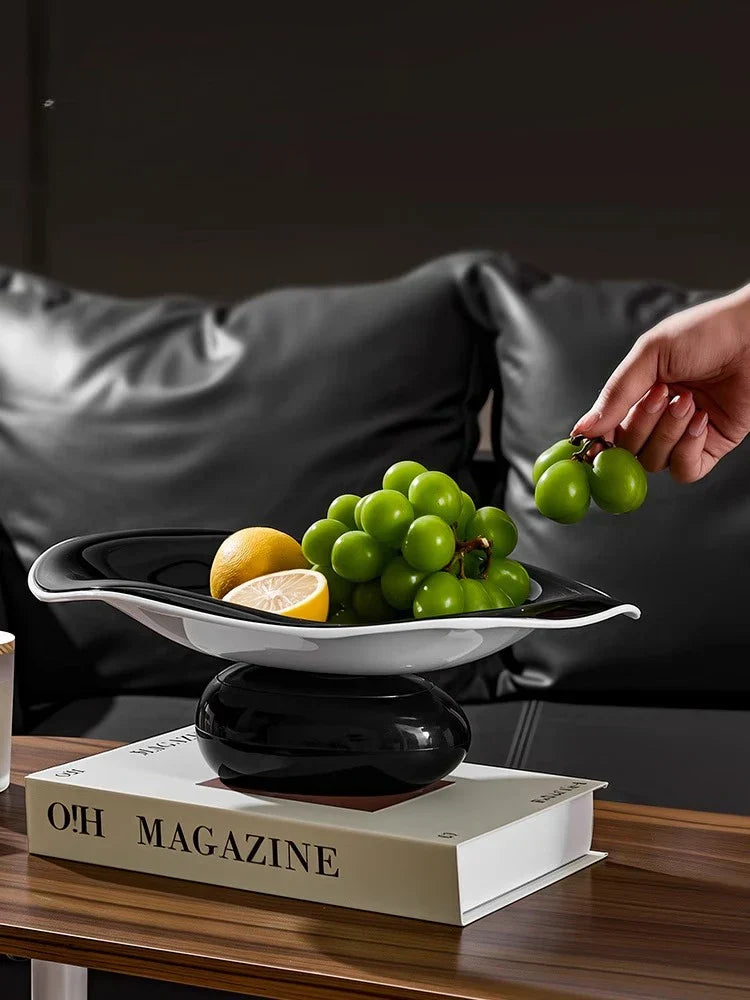 DecorBites™ Geometric Acrylic Fruit Plate Tray for Snacks and Jewelry Storage