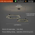 DecorBites™ ثريا غرفة المعيشة الدائرية الفاخرة ذات الإضاءة الخفيفة LED