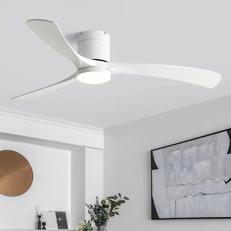 DecorBites™ 46" Modern Black Ceiling Fan with Remote Control and LED Light