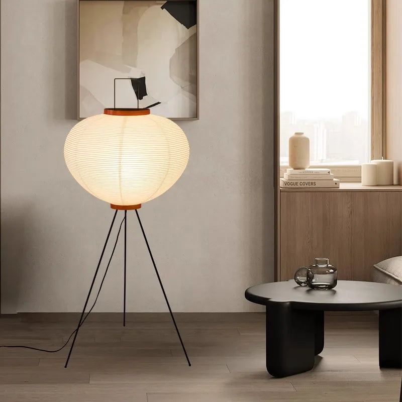 DecorBites™ Japanese Rice Paper LED Floor Lamp Retro Standing Light