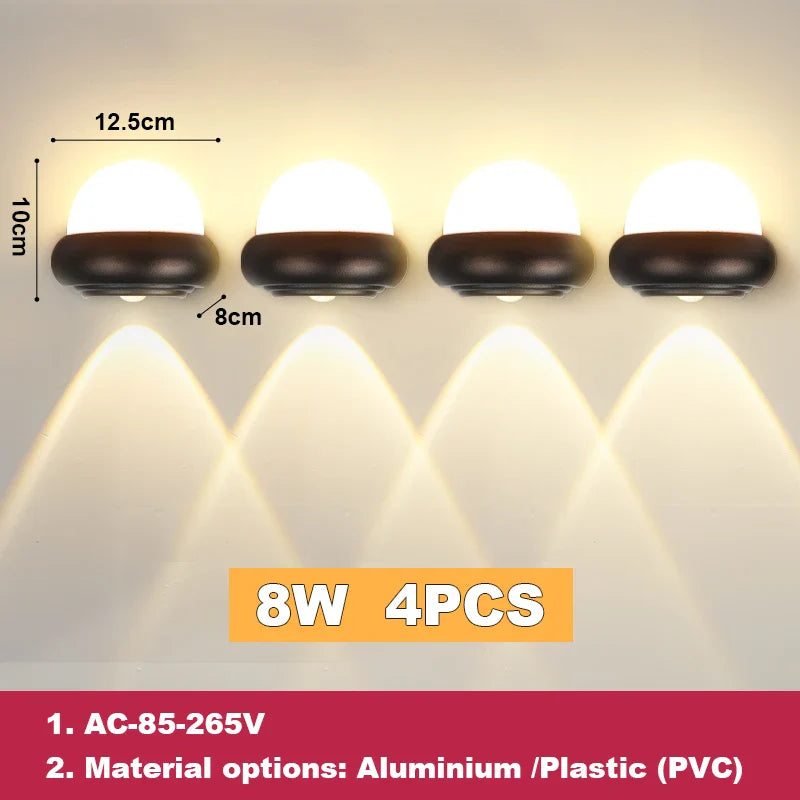 DecorBites™ LED Wall Lamp: Interior & Exterior HomeDecor Light for Courtyard, Stair, Bedroom & Garden