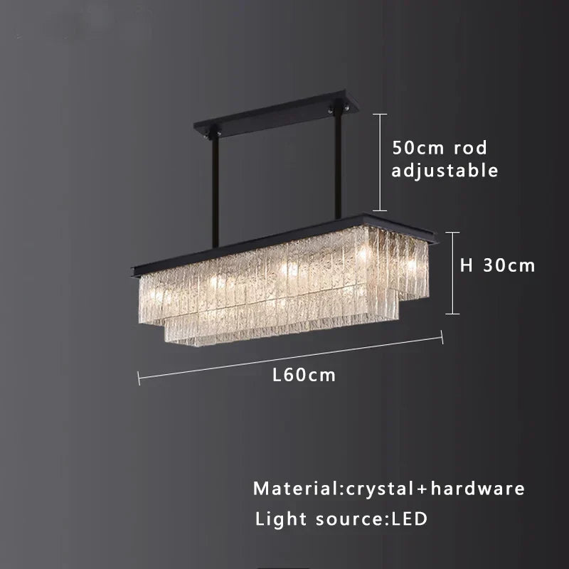 DecorBites™ Elegant Crystal Glass Chandelier for Luxury Home Decor