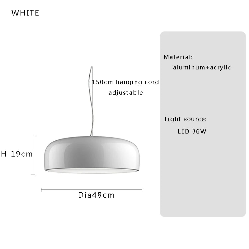 DecorBites™ Italian Minimalist Round LED Ceiling Lamp Black White Bedroom Light