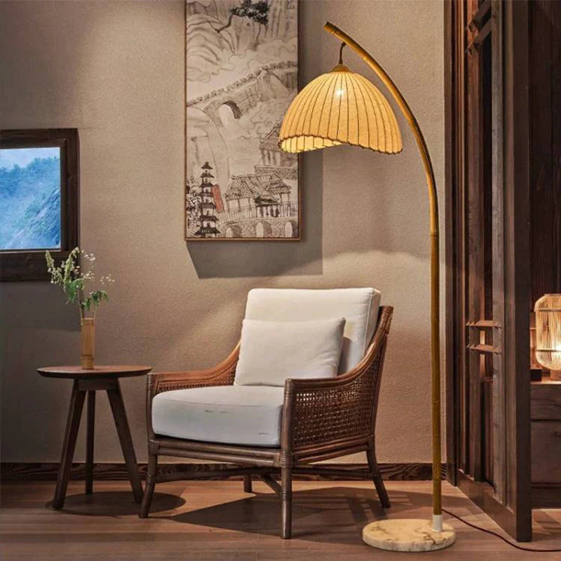 DecorBites™ Bamboo Design LED Floor Lamp Nordic Minimalism Living Room Light
