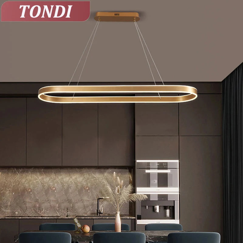 Nordic White Ring Aluminum LED Pendant Light