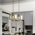 Nordic LED Glass Chandelier Single Multi Head Dining Room Pendant Light Living Room Bedroom Cafe Stairway Home Decoration Lustre