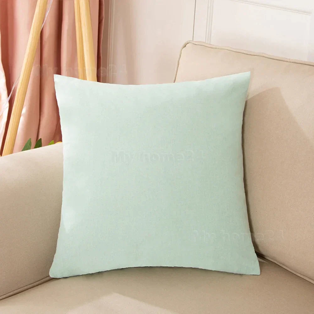 DecorBites™ Cotton Linen Pillow Cover Set for Home Decor - Plain Cushion Covers