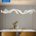 Nordic Long Wave Aluminum Pendant Light