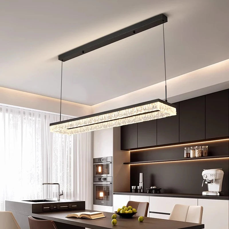 Modern Iron and Acrylic Dimmable Pendant Light